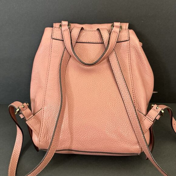 Michael Kors Riley Pebbled Leather Backpack Pink DW main image 6